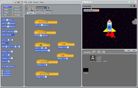 The Ideas of a Curious Mind: The Game Of Asteroids - A Scratch Project