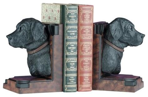 Traditional Bookends Bookend Antique Black Lab Labrador Dog Head Dogs