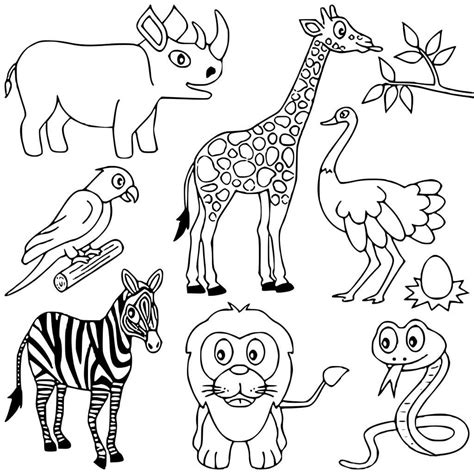 Africa Animals Coloring Pages Coloring Page Free Printable Coloring