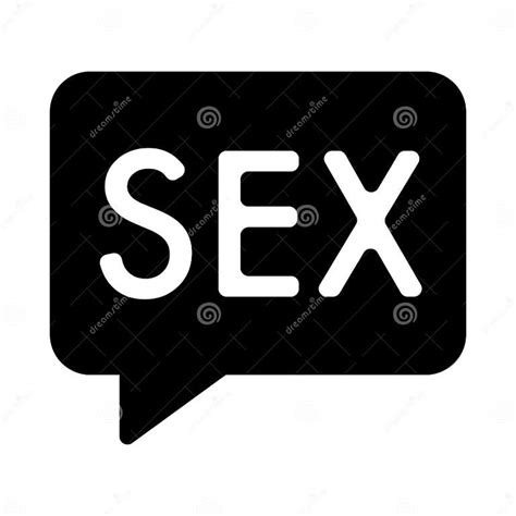 Inscription Of Sex Simple Vector Icon Black And White Illustration Of Sex Word Solid Linear