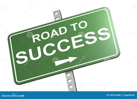 Road To Success Road Sign Stock Illustration Illustration Of