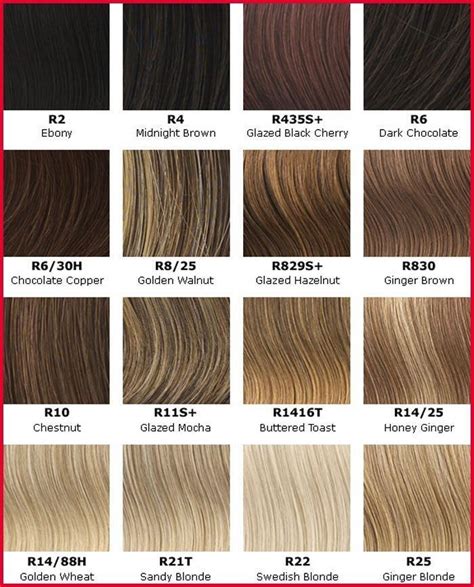 Golden Blonde Hair Color Chart