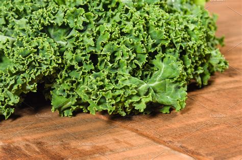 Fresh Curly Kale Leaves High Quality Food Images Creative Market