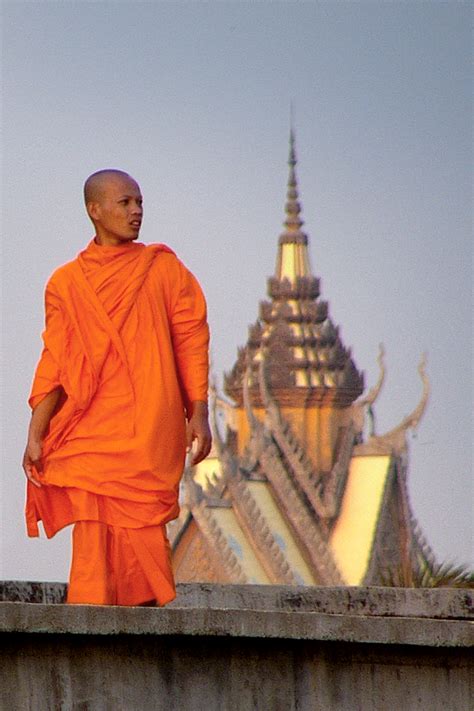 Buddhist Monk Walking