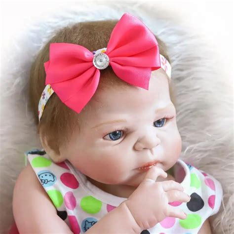 23 Inch57cm Full Silicone Body Reborn Babies Girl Dolls Can Bath