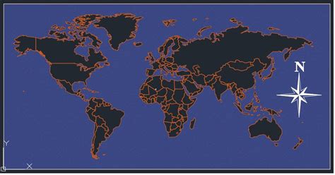 World Map Dwg Cad Files Dwg Files Plans And Details