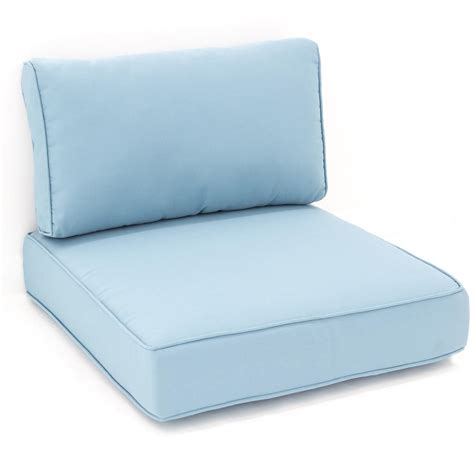 Sunbrella Canvas Mineral Blue Outdoor Replacement Club Chair Cushion