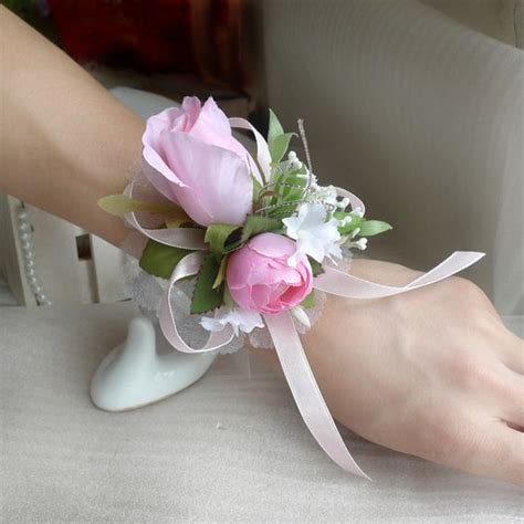 Arm Corsages For Prom Wedding Or Prom Wrist Corsage 10colors Silk