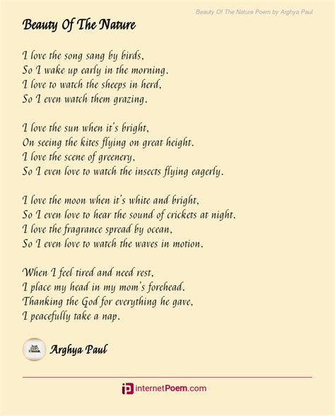 Beauty Of The Nature Poem By Arghya Paul