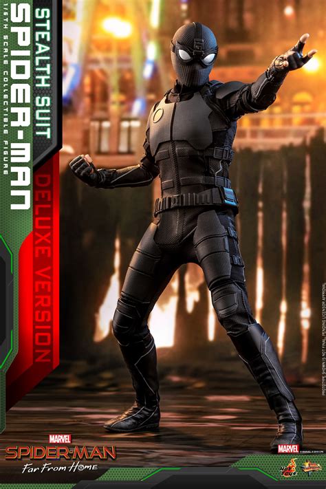.costume stealth spiderman suit full set include: Spider-Man Far From Home Stealth Suit Deluxe Version