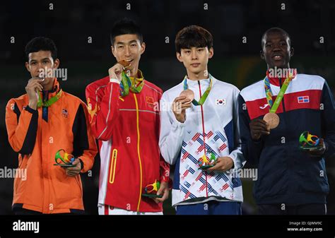 Rio De Janeiro Brazil 17th Aug 2016 Gold Medalist Chinas Zhao