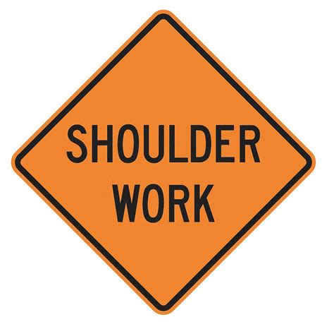 Lyle Shoulder Work Traffic Sign Sign Legend Shoulder Work Mutcd Code