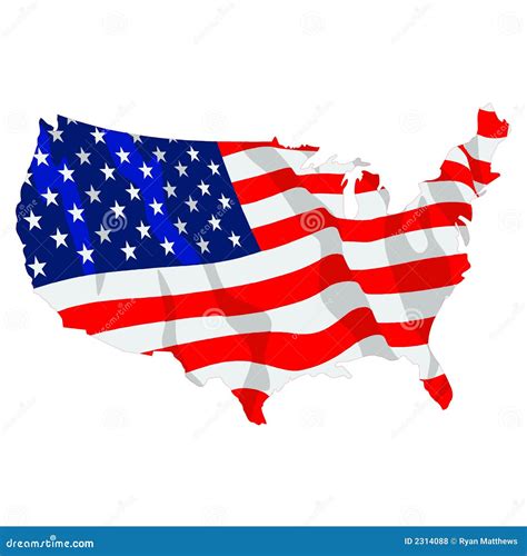 American Flag Illustration 01 Royalty Free Stock Photos Image 2314088