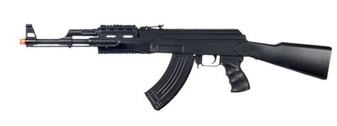Uk Arms Airsoft Spring Ak 47 Rifle With Laser Flashlight Black