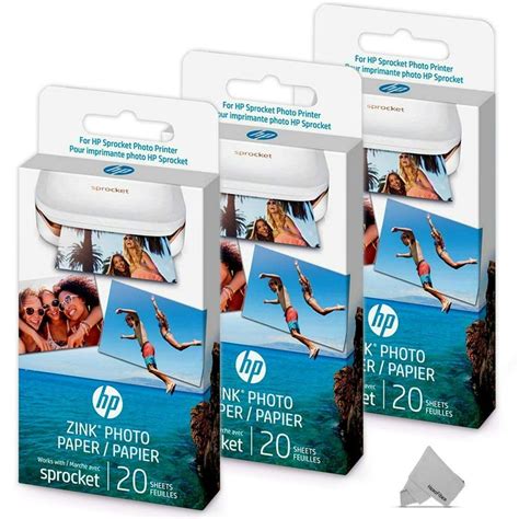 3 Pack Hp Sprocket Photo Paper Sheets Exclusively For Hp Sprocket