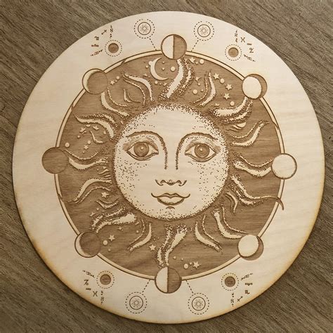 Sun Moon Phase Crystal Grid Sun Moon, Moon Phases, Yin Energy, Feminine