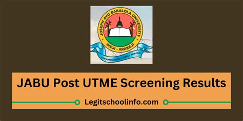 Jabu Post Utme Screening Results 20232024 Session