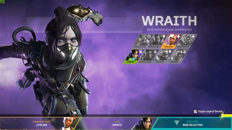 Apex Legends Wraith Skins All And Best Wraith Legendary Skins Youtube