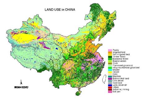 Map Of Land Use And Agro Ecological Zones Of China Source Iiasa 1992