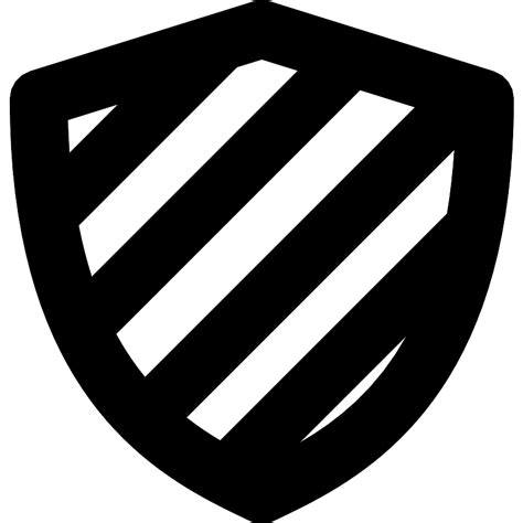 Shield With Diagonal Bars Vector Svg Icon Svg Repo