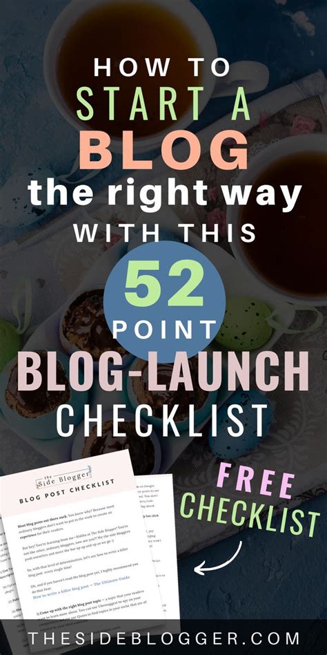 Start Blogging With This Massive 52 Point Blog Launch Checklist Blog