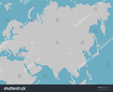 Vector Map Countries Borders Asia Russia Stock Vector Royalty Free