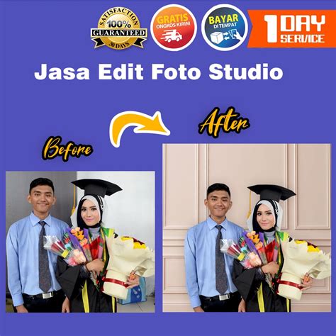 Jual Jasa Edit Ganti Background Foto Studio Wisuda Keluarga Pasangan