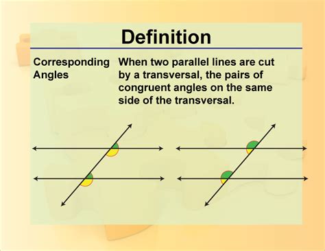 Definition Angle Concepts Corresponding Angles Media4math