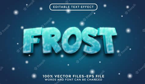 Premium Vector Frost Editable Text Effect Premium Vectors