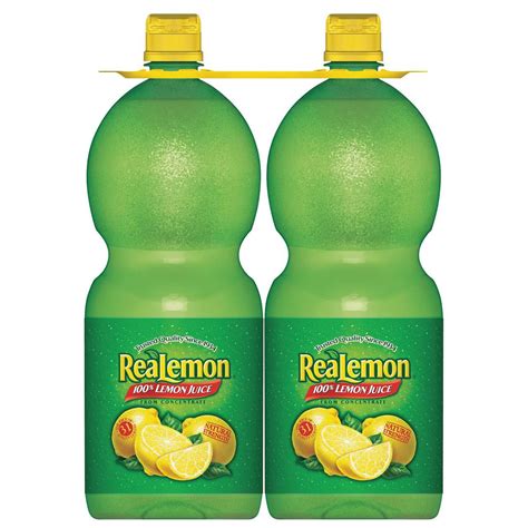 Realemon 100 Lemon Juice 48 Fl Oz 2 Pk Pack Of 2
