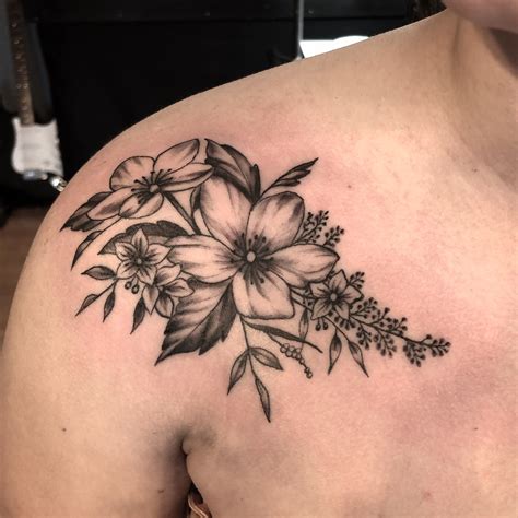 Black And Grey Flower Tattoo Black And White Flower Tattoo Black And White Flowers White