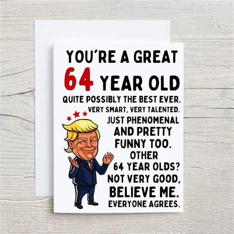 64th Birthday Card 64th Birthday 64th Birthday T Happy Etsy