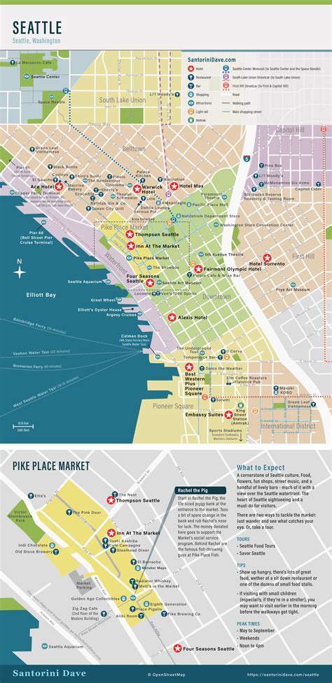 Seattle Washington Map Tourist Interactive Map