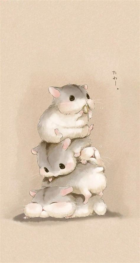 好可爱来自曦夏溪的图片分享 堆糖 Cute Hamsters Cute Animal Drawings Hamster Cartoon