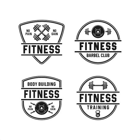 Premium Vector Badge Fitness Gym Collection