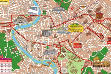 Plano Y Mapa Turistico De Roma Monumentos Y Tours Kulturaupice