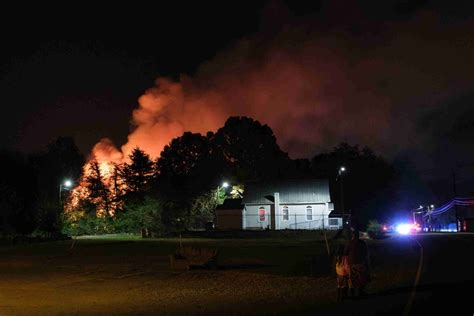 3-Alarm fire, collapsing roofs and walls finish off former mill