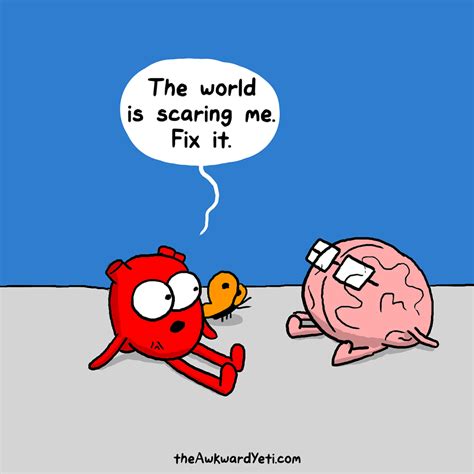 0716 scaryworld awkward yeti heart and brain comic heart vs brain
