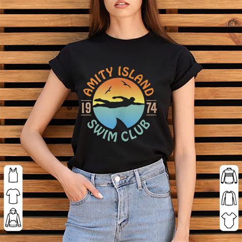 Pretty Amity Island Swim Club 1974 Hoodie Sweater Longsleeve T Shirt