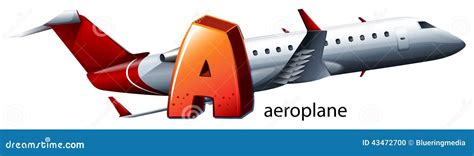 A Letter A For Aeroplane Stock Vector Illustration Of Jets 43472700