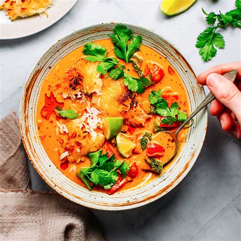 Red Curry With Crispy Rice Full Of Plants