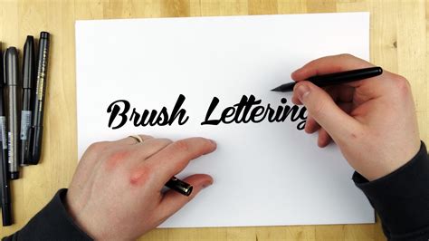 Hand Lettering Tutorial How To Use A Brush Pen Youtube