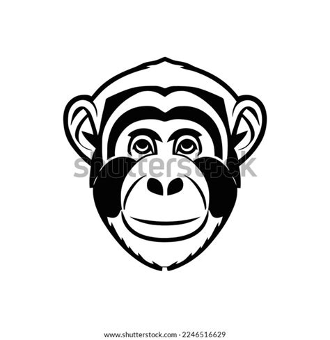 Monkey Logo Template Isolated Monkeys Face Stock Vector Royalty Free