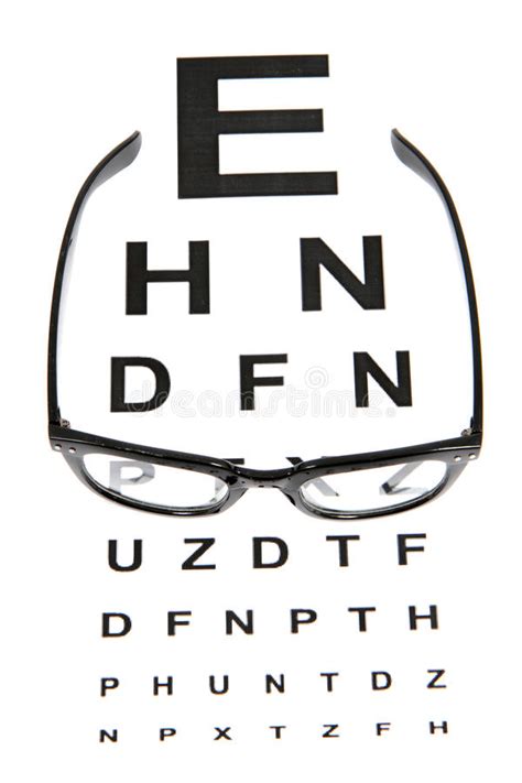Eye Test Chart And Black Glasses Stock Photo Image Of Medicine