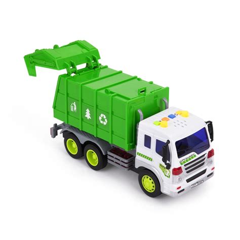 Joyabit Friction Powered Garbage Truck Toy Vehicle With Lights And
