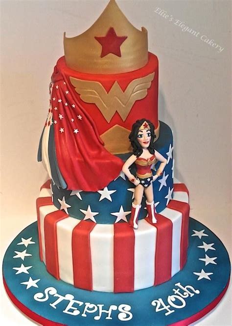 Wonder Woman Cake By Ellie Ellie S Elegant Cakery Wonder Woman Cake Wonder Woman Birthday