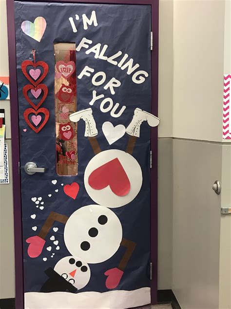 My Classroom Door Decor Mixing Valentines Day And Winter What You Think Preschool Door