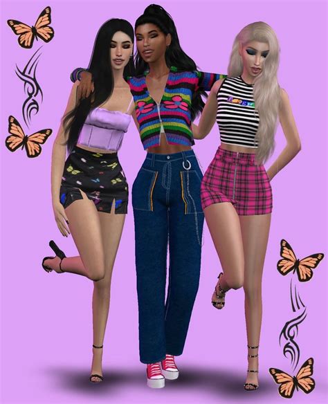 Butterfly Collection ♡ ༻ Sims 4 Clothing Sims 4 Mods Clothes Sims 4
