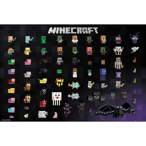 Minecraft Posters Minecraft Mobs Minecraft Characters Hama Beads The