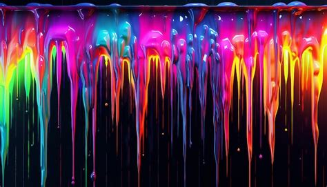 Premium Ai Image Neon Drippy Abstract Background 8k Quality Wallpaper